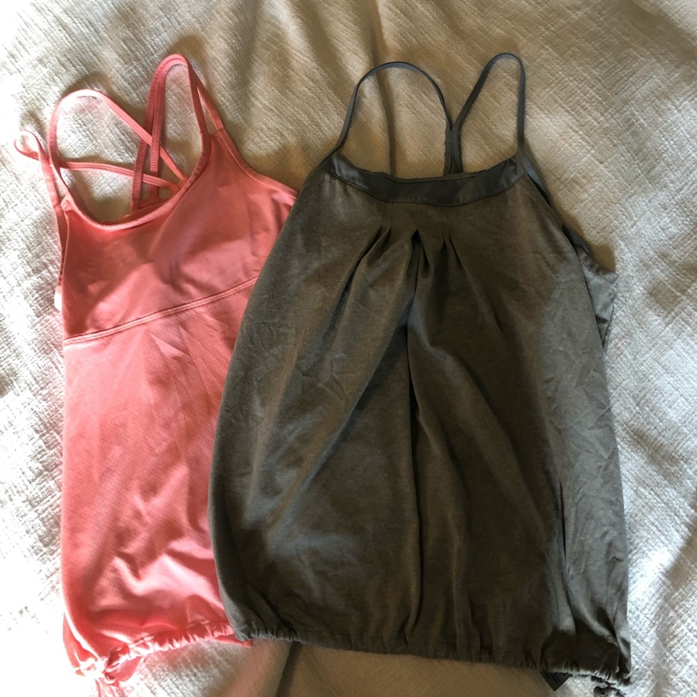 2 champions athletic tops w/built-in bra